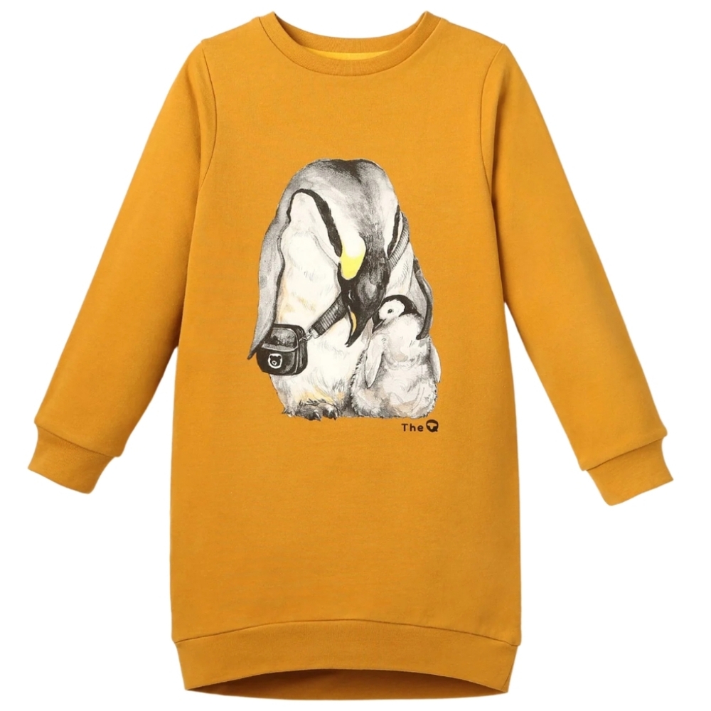 The QT - CUDDLED PENGUINS | Organic LS Sweater Dress